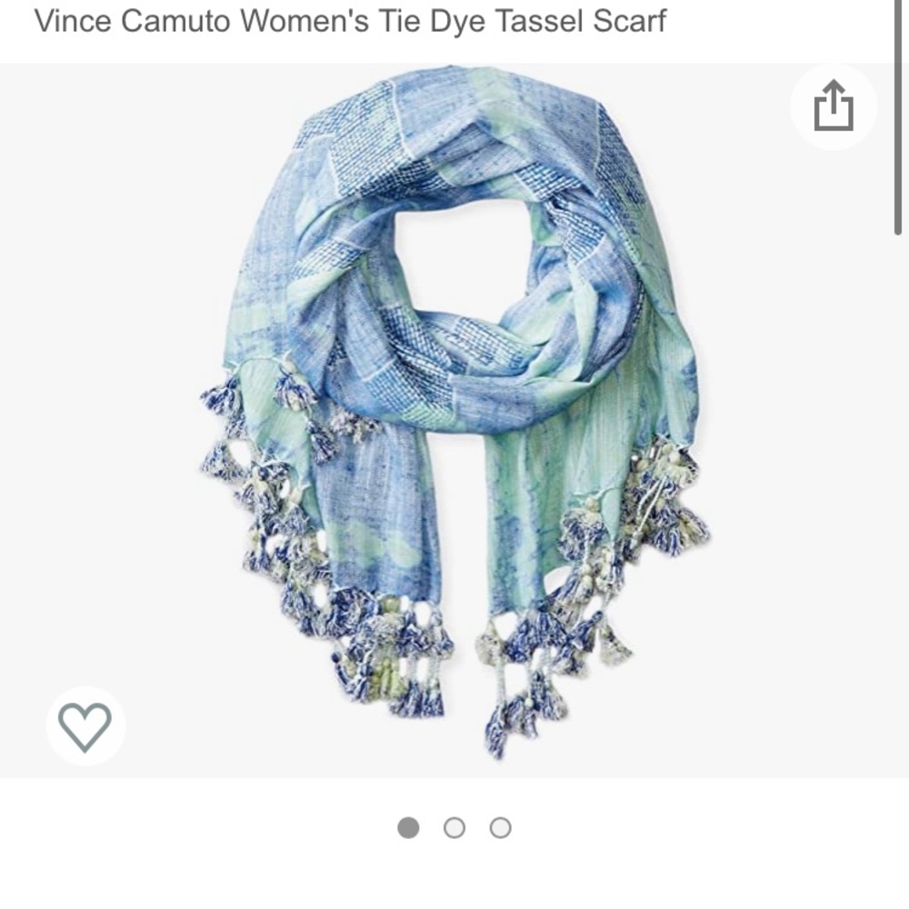 ISO Vince Camuto aqua tassel infinity scarf
